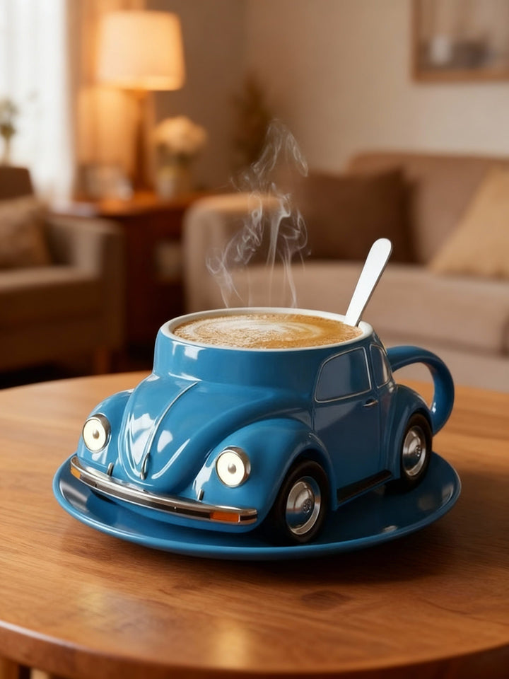 BLUEMUG | Sinine kruus auto motiiviga