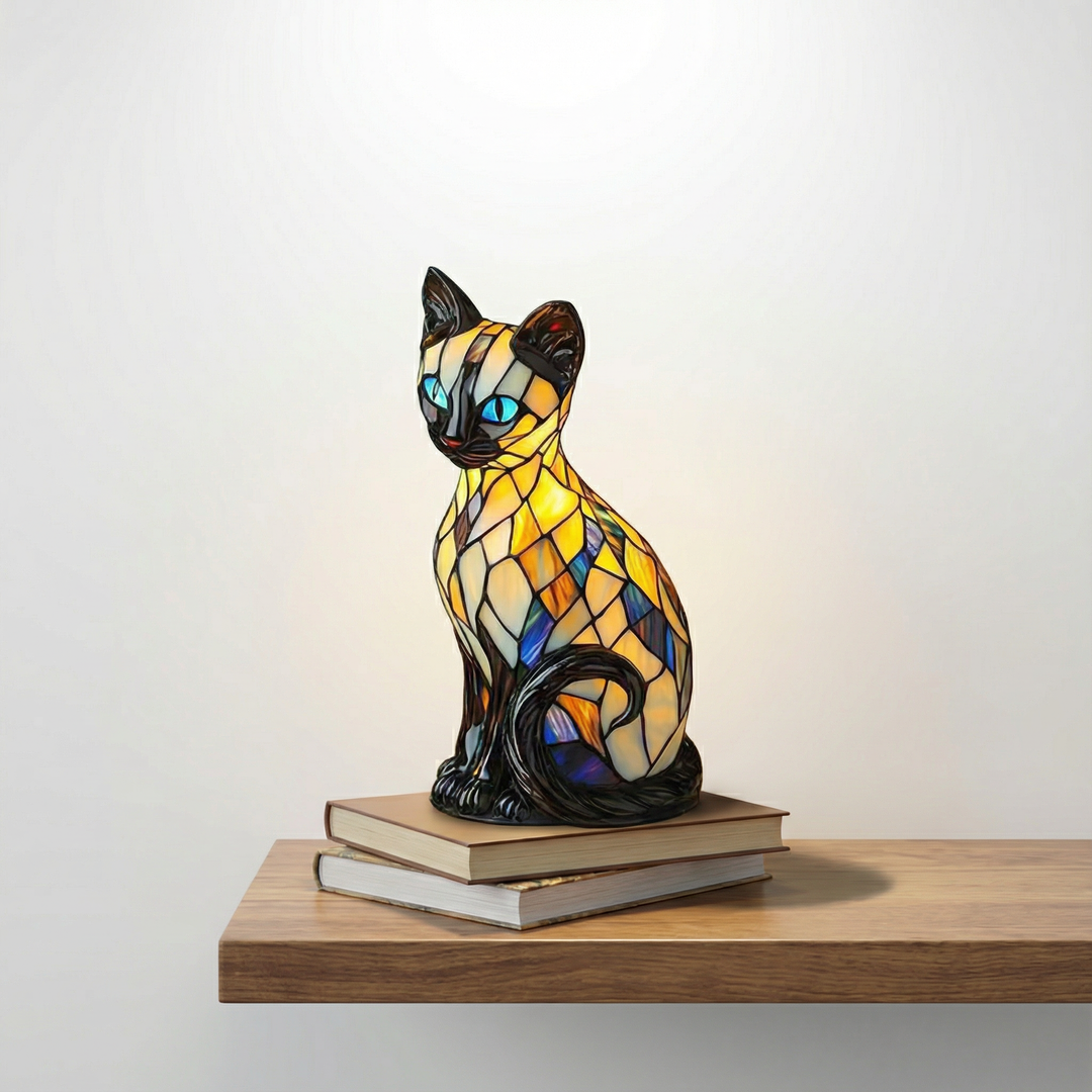 Müstiline kass - Vitraažlamp